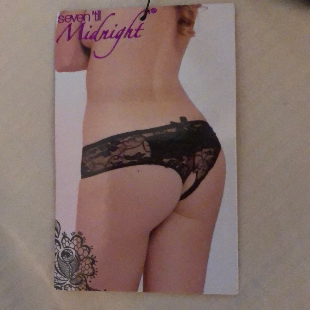 NWT Seven til Midnight black lace crotch boy short